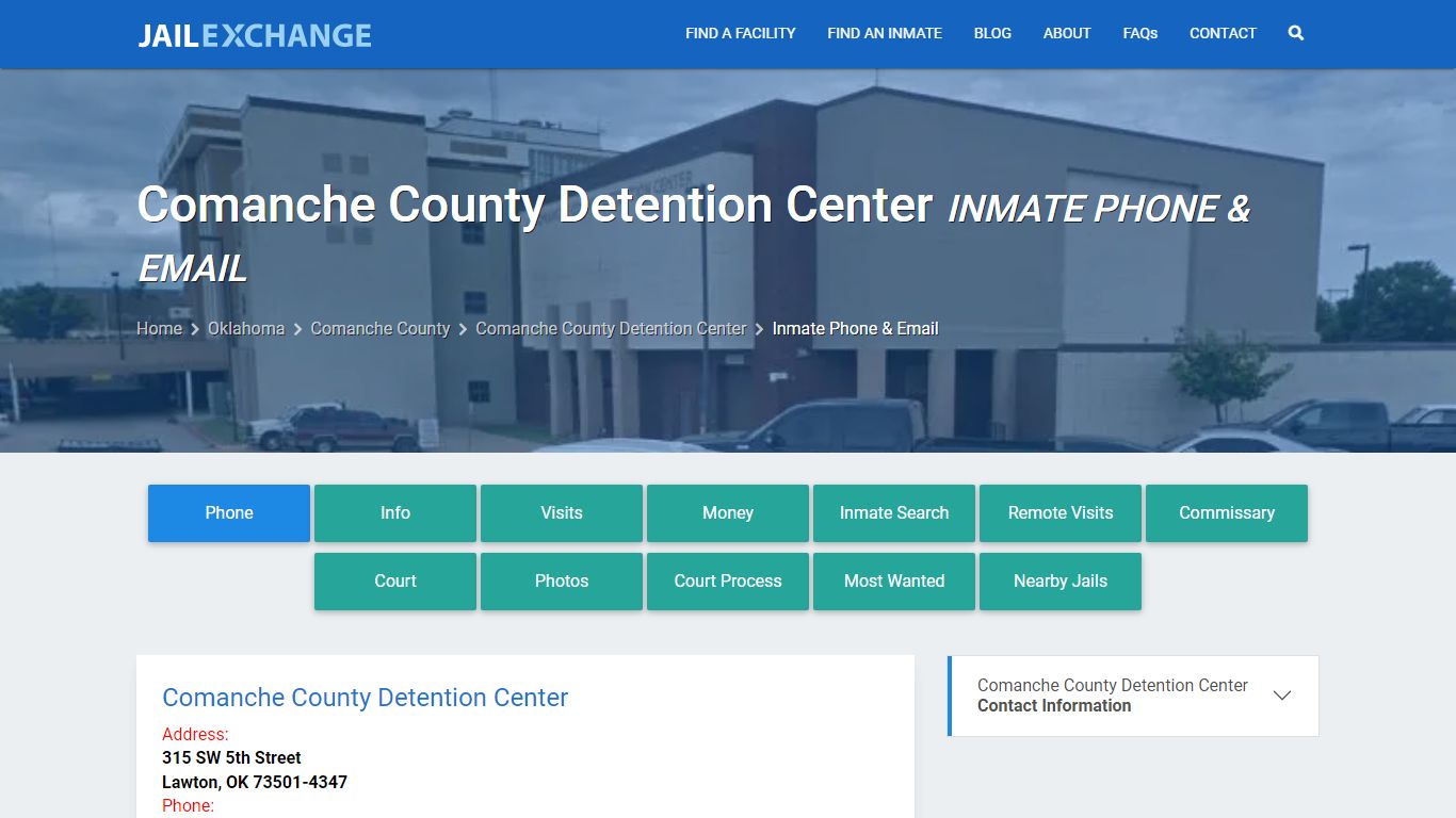 Inmate Phone - Comanche County Detention Center, OK - Jail Exchange